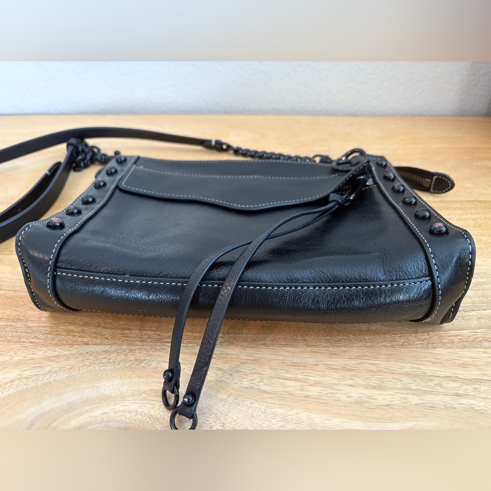 Rebecca Minkoff Womens MAB Studded Crossbody Bag Chain Strap Leather Black OS - Picture 4 of 10